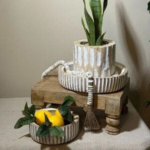 Hand Carved Mango Wood Sharing Bowl Set
